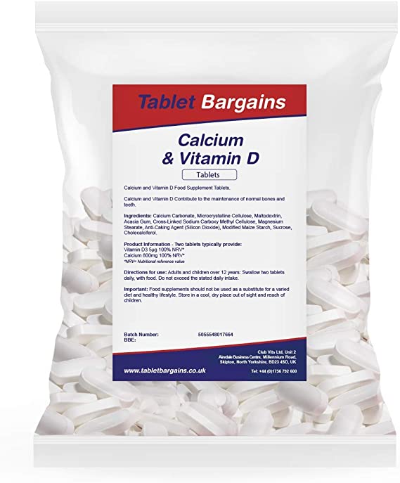 Calcium & Vitamin D3 360 Tablets by Tablet Bargains