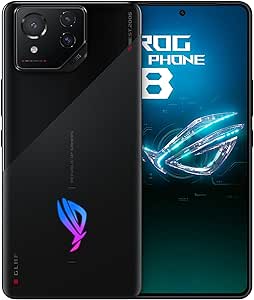 ASUS ROG Phone 8 Unlocked Android Phone, US Version, 6.78" 165Hz AMOLED Display, 256GB Storage, 16GB RAM, 5500mAh Battery, 50MP Gimbal Camera, 32MP Front, Snapdragon 8 Gen 3, Dual-SIM, Phantom Black