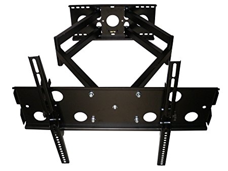 Intecbrackets® - Longest 900mm reach heavy duty cantilever TV wall mount bracket for 46 – 65” TVs – double arm for added safety with swivel and tilt with a super strong 60 kg weight rating complete with all fittings & fixings