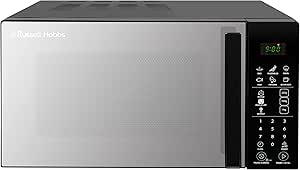 Russell Hobbs RHMT2004B 20 L 800 W Touch Control Digital Solo Microwave in Black with 10 Power Levels, 6 Auto Cook Menus, Defrost Control, Clock and Timer