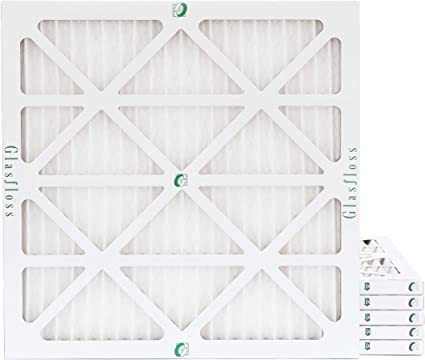 18x18x1 MERV 10 (FPR 5-6) Pleated Air Filters By Glasfloss. Box of 6. Actual Size: 17-1/2 x 17-1/2 x 7/8