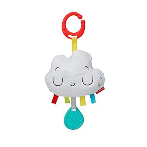 Nuby Cloud Chime Plush Teether - Baby Teething Toy for Car Seats and Strollers - 0  Months