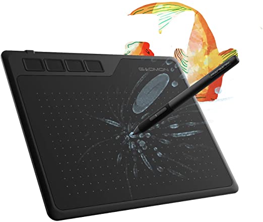 GAOMON S620 OSU 6.5 x 4 Inch Graphics Tablet with 4 Express Buttons and 8192 Levels Pressure Sensitivity Pen