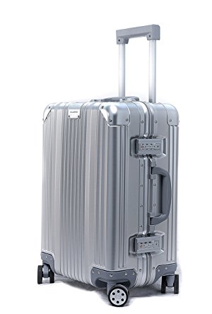 Cloud 9 - All Aluminum Luxury Hard Case Carry-On 20" Durable with 360 Degree 4 Wheel Spinner TSA Approved (2017 Model)