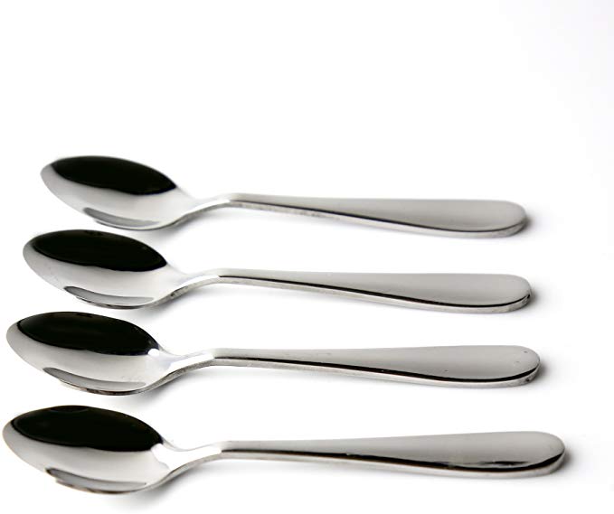 Grunwerg Windsor Carded Espresso Spoons, Stainless Steel, Mirror, 10 x 2 x 1 cm