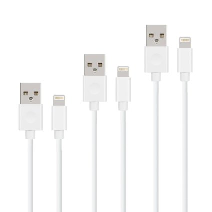 USB Data Cable For iPhone 6s, 6, 6s Plus, 5S, 5c, 5, iPad Pro, Air, Air 2, mini, mini2, mini 3, iPad 4th, iPod nano 7th,touch 5th (1M*1PCS 3M*1PCS)
