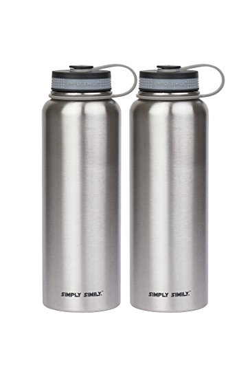 Insulated Stainless Steel Wide Mouth Water Bottle 40 Oz