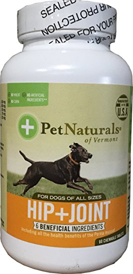 Pet Naturals Hip and Joint Tablets for Dogs, 60 Count