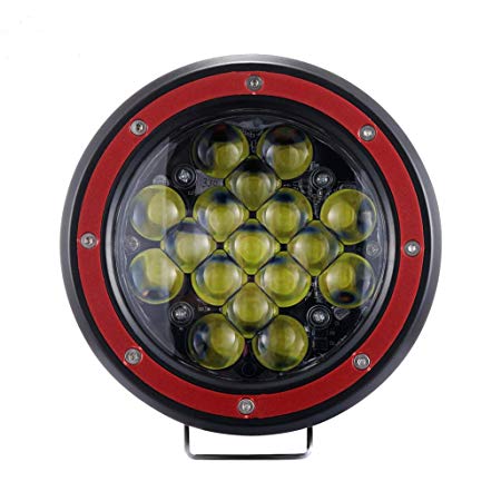 Z-OFFROAD 5'' Round LED Driving Light 51W 5100lm Red Spot Fog Lamp Off Road Pod Lights LED Work Light Bar for Car Trucks Tractor SUV ATV Jeep