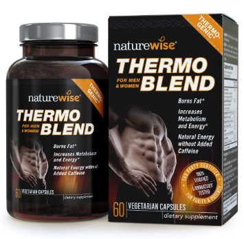 NatureWise Thermo Blend Vcaps Plus **NEW Advanced Formula** Thermogenic Fat Burner for Weight Loss and Natural Energy, 60 count