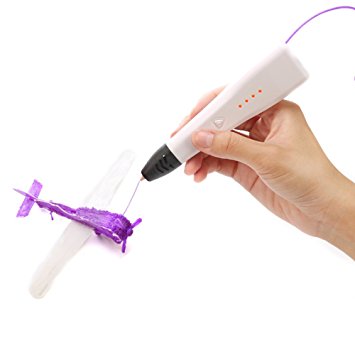 Soyan 3D Printing Pen for Kids, Suitable for Doodling, Art & Craft Making and 3D Modeling, Compact Size and Light Weight (White)