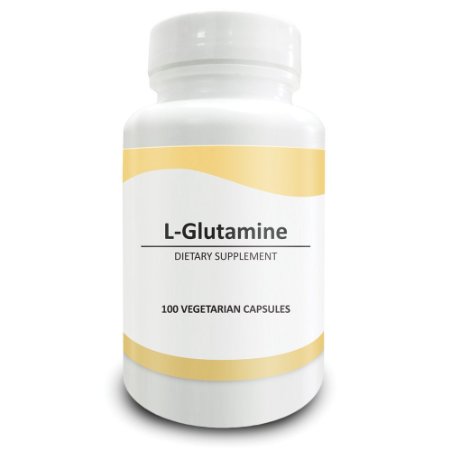 Pure Science L-Glutamine 1500mg - Promote Muscle Growth, Combat Leaky Gut - 100 Vegetarian Capsules