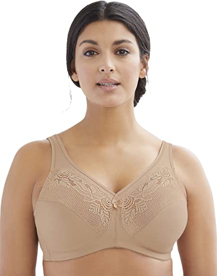 Glamorise Women's Full Figure Wirefree Minimizer Support Bra #1003