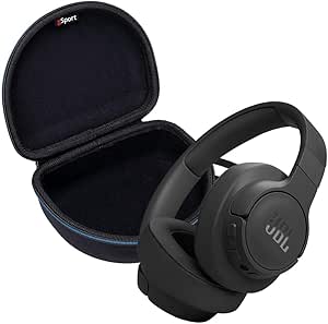 JBL Tune 770NC Wireless Over Ear Noise Cancelling Headphone Bundle with gSport EVA Case (Black)