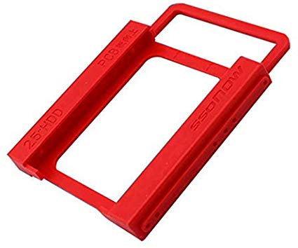 Liroyal 2.5-inch SSD HDD for PC → 3.5-inch Impact-Resistant Plastic Mount Adapter Bracket Bracket Hard Drive Holder