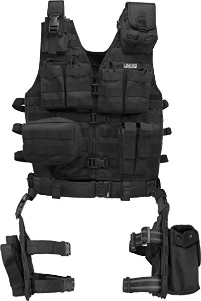 BARSKA Men's Loaded Gear VX-100 Tactital Vest and Leg Platform - BI12016