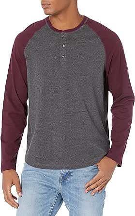 Amazon Essentials Men's Regular-Fit Long-Sleeve Henley Shirt (Available in Big & Tall)