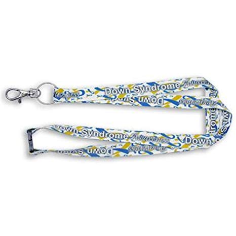 PinMart's Full Color Down Syndrome Awareness Lanyard w/Safety Release