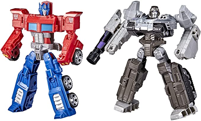 Transformers Toys Heroes and Villains Optimus Prime and Megatron 2-Pack Action Figures - for Kids Ages 6 and Up, 7-inch