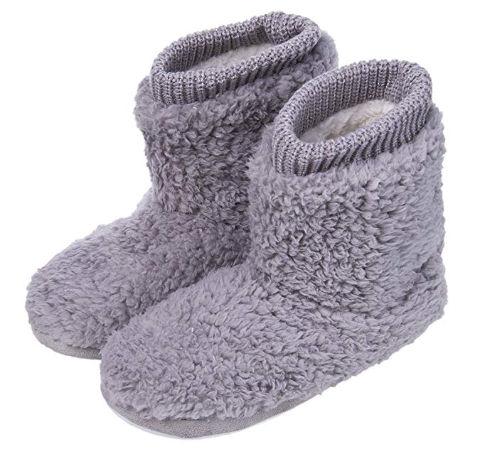 Festooning Women's Warm Indoor Outdoor Boots Winter Slippers with Soft Plush Lining and Anti-Slip Sole for Women Girls Ladies