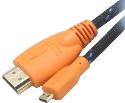 YELLOWKNIFE - 6FT HDMI to HDMI Type D Micro Cable 1.4 w/Nylon Net, 6 FT / 1.83 M
