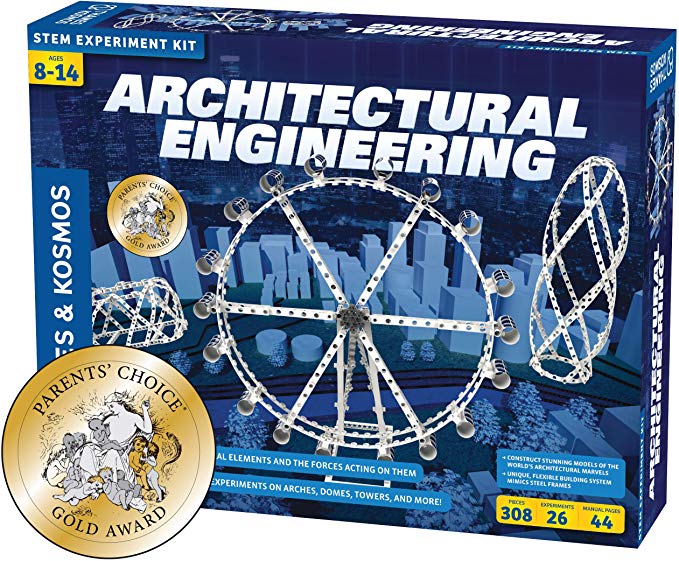 Thames & Kosmos Architectural Engineering | Science Experiment & Model Building Kit | Build 26 Models of Structures & Structural Elements | A Parents' Choice Gold Award Winner