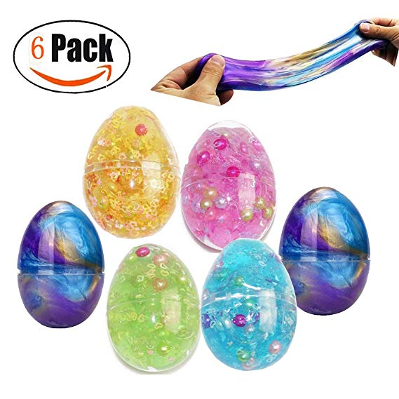 Slime Putty Egg with 6 colors,Fluffy Egg Slime for Stress Relief Gifts fro Children by BesTim (6pack) (6 Color)