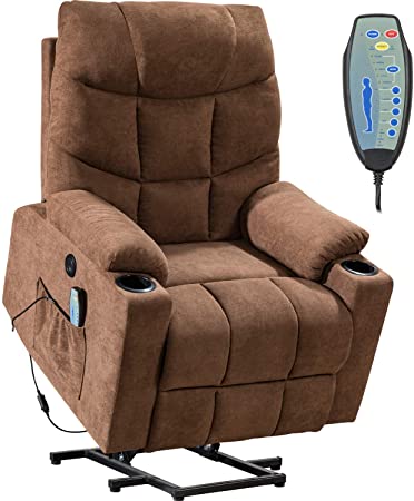 Lift Chair for Elderly Massage Chair Power Electric Recliner Wall Hugger Recliner Chair Living Room Chair with Remote Control