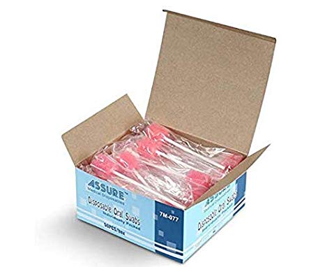 Disposable Oral Care Sponge Swab 50pcs (pink)
