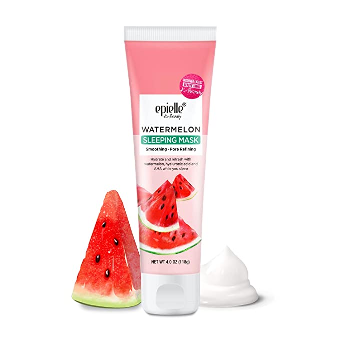 Watermelon Sleeping Mask | Smoothing and Pore-Refining for the Ultimate Glow | Overnight Face Mask with Watermelon, Hyaluronic Acid, and AHA | 1 Count (Watermelon)