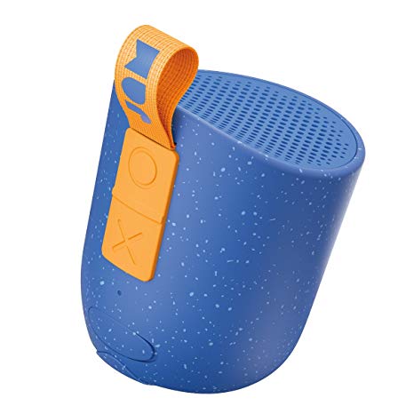 Chill Out, Compact Bluetooth Speaker | 100 ft. Range, Waterproof, 8 Hour Playtime, Dust-Proof, Drop-Proof IP67 Rating | Built-in Speakerphone, 3w Mono Driver, Integrated USB | JAM Audio Blue