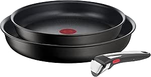 Tefal Ingenio Eco Resist On Kochgeschirr, 3 p, stapelbar, Induktion, leicht zu reinigen, Antihaftbeschichtung, Kochstartanzeige, gesundes Kochen, L7679302