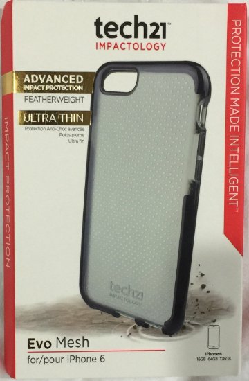 Tech21 Evo Mesh Case (Drop Protective) for iPhone 6/6S - Smokey/Black