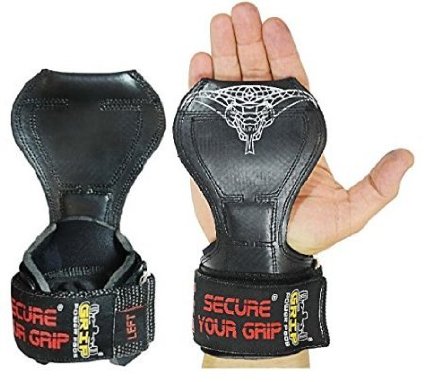 Cobra Grips PRO Weight Lifting Gloves Heavy Duty Straps Alternative to Power Lifting Hooks Power Lifting For Deadlifts With Built in Adjustable Neoprene Padded Wrist Wrap Support