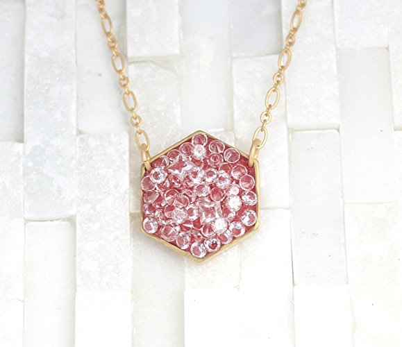 Hexagon Red Layering Necklace