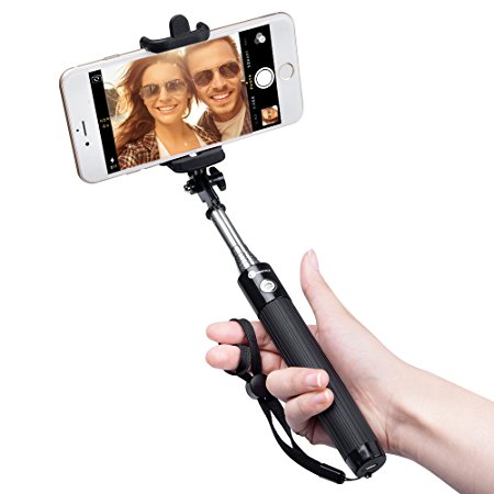 Selfie Stick, TaoTronics Bluetooth Remote Shutter Extendable Monopod Universal for iPhone Samsung and other IOS and Android Smartphone