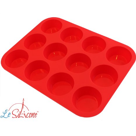 Le Silicone - 12 Cup Nonstick Muffin Cupcake Pan