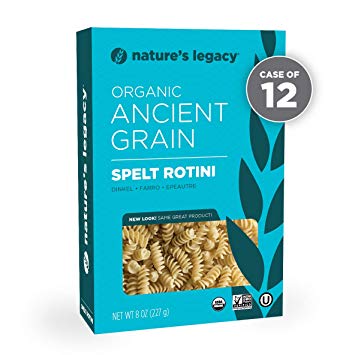Nature's Legacy Organic White Spelt Rotini Pasta (Case of 12 – 8 oz.)