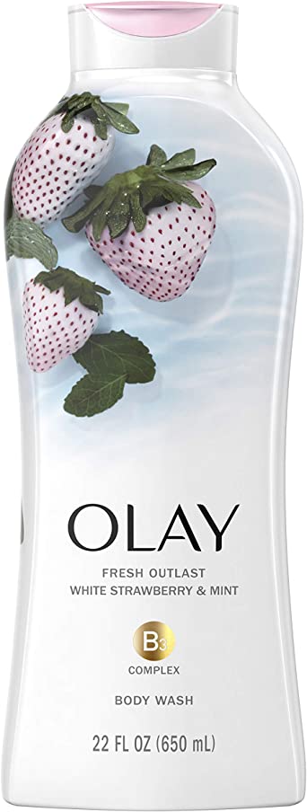 Olay Fresh Outlast Body Wash, White Strawberry & Mint, 22 fl oz