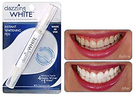 Dazzling White Instant Teeth Whitening Pen, 4 Shades Whiter in a Week, 0.07 Oz (2 Packs)