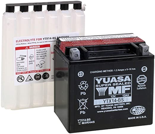 YUASA YTX14-BS Battery for Honda FL 400 R PILOT 1989-90