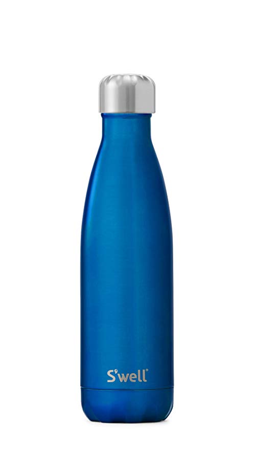 S’well Vacuum Insulated Stainless Steel Water Bottle, Double Wall, 17 oz, Ocean Blue