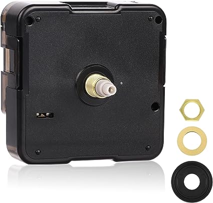 Clock Mechanism Replacement, 13mm 33/64inch Shaft Length Quartz Clock Movement Replacement Clock Mechanism Battery Operated Clock DIY Parts Repair Kit, Suitable for Clock Panel 2-3mm Thickness