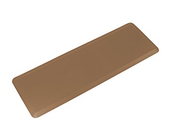 Anti Fatigue Comfort Floor Mat By Sky Mats - Commercial Grade Quality Perfect for Standup Desks, Kitchens, and Garages - Relieves Foot, Knee, and Back Pain (24" x 70" x 3/4", Light Brown)