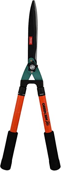 Green Jem Telescopic Hedge Shears Cutters Gardening Tool with Non-Stick Blades - Orange