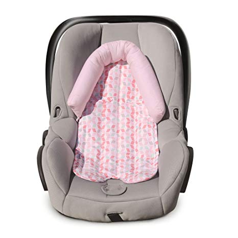 Carter's Infant Head Support for Carseats, Stollers and Swings, Lattice, Pink/White