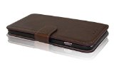 Zskyn Genuine Leather Wallet Case for Apple iPhone 6 Plus 55 inch - Dark Brown - Protective Phone Accessories Cover Best for Shock Scratch and Dustproof - With Stand Function and a Bonus Screen Protector - New Luxurious Slim Tough Design - Unlocked ATampT Verizon Sprint T-Mobile - Protect Your Top Investment - Get It Now