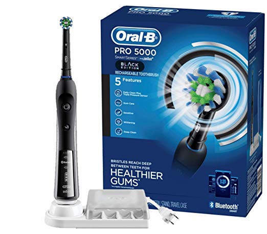 Oral-B Pro 5000 Smartseries Electric Toothbrush With Bluetooth Connectivity, Black Edition (Powered By Braun)
