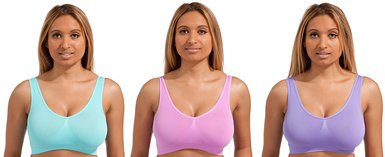 27 Colours and Styles To Choose From! Comfort Stretch Pull Cup, Seamless Comfort Bra - Highest Quality Available - By Marielle - Sizes 6-22
