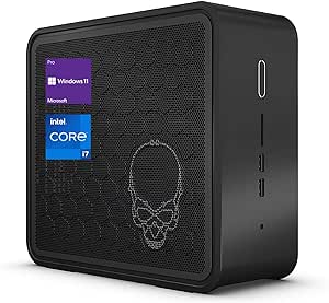 Intel NUC Extreme 9 Business PC Desktop, Core i7-9750H, 12GB RAM, 512GB SSD, HDMI, RJ-45, SD Card Reader, Thunderbolt, Wi-Fi 6, Windows 11 Pro, Black